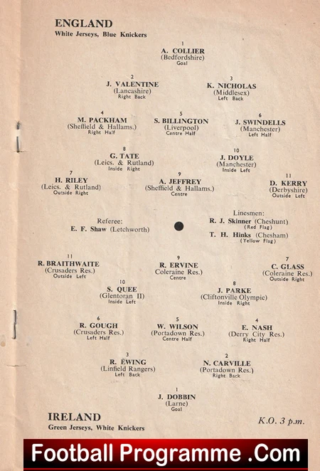 England v Ireland 1955 - Youth at Watford - Image 5