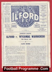 Ilford v Wycombe Wanderers 1954