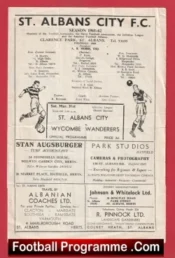 St Albans City v Wycombe Wanderers 1962
