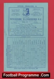 Wycombe Wanderers v Leytonstone 1958