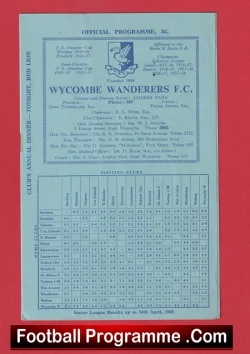 Wycombe Wanderers v Barking 1958