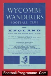 Wycombe Wanderers v England 1965