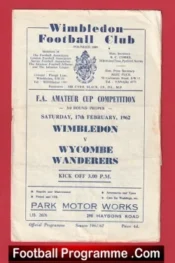 Wimbledon v Wycombe Wanderers 1962 – FA Amateur Cup