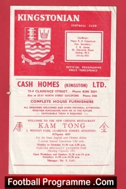 Kingstonian v Wycombe Wanderers 1960