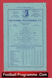 Wycombe Wanderers v Ilford 1957