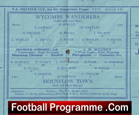 Wycombe Wanderers v Hounslow Town 1957 - Image 2