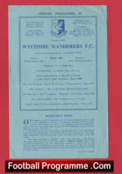 Wycombe Wanderers v Kingstonian 1958