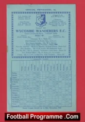 Wycombe Wanderers v Romford 1958