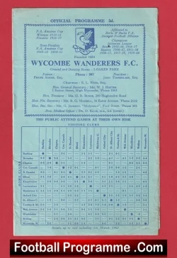 Wycombe Wanderers v Barking 1963