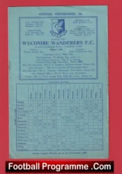 Wycombe Wanderers v Clapton 1958