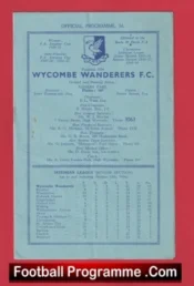 Wycombe Wanderers v Walthamstow Avenue 1956