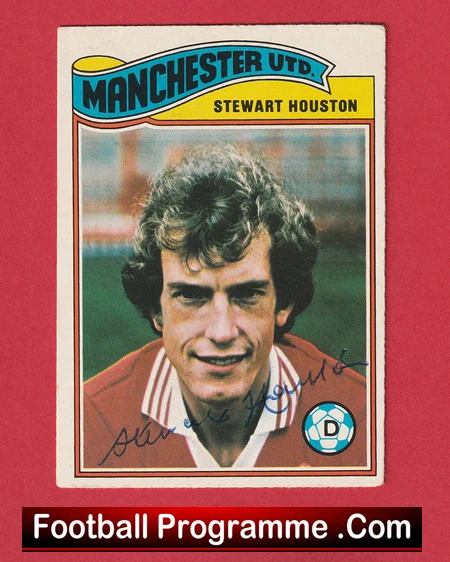 Manchester United Stewart Houston Autograph Signed Football Card Man Utd - Image 2