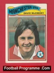 Manchester United David McCreery Autograph Signed Football Card Man Utd