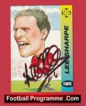 Manchester United Lee Sharpe Autograph Signed Football Card Man Utd