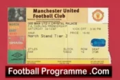 Manchester United v Crystal Palace 1997 – Match Ticket