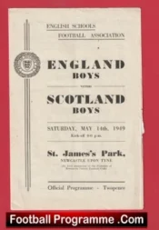 England v Scotland 1949 – Schoolboys Match Newcastle Viollett