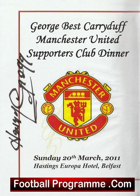Manchester United Belfast Europa George Best Carryduff Multi Signed - Image 2