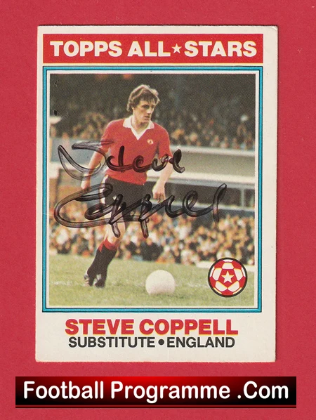 Manchester United Steve Coppell Autographed Signed Football Card Man Utd - Image 2