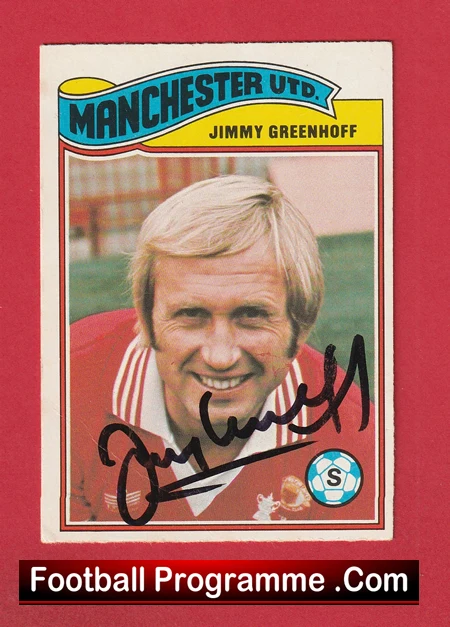 Manchester United Jimmy Greenhoff Autographed Signed Football Card Man Utd - Image 2
