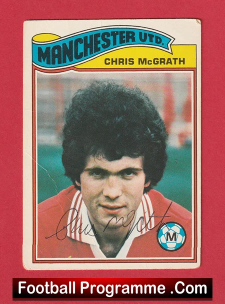 Manchester United Chris McGrath Autographed Signed Football Card Man Utd - Image 2