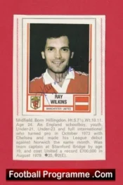 Manchester United Ray Wilkins Autographed Signed Football Sticker