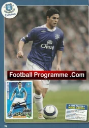 Everton Mikel Arteta Autograph Signed Football Card + Sheet