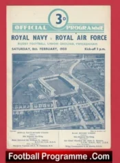 Royal Navy v Royal Air Force 1950 – at Twickenham Rugby