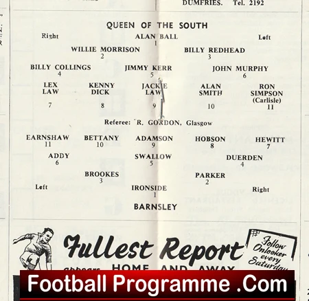 Queen Of The South v Barnsley 1966 - Friendly Game - Image 3