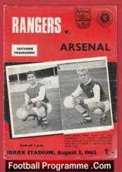 Glasgow Rangers v Arsenal 1968 – Ibrox Scotland