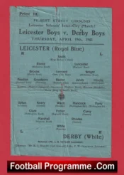 Leicester Boys v Derby Boys 1945 – Schoolboys Match Boys