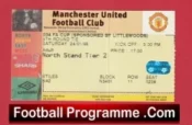 Manchester United v Walsall 1998 – Football Ticket