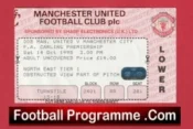 Manchester United v Manchester City 1995 – Ticket Man Utd