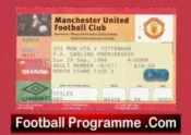 Manchester United v Tottenham 1996 – Match Ticket