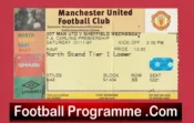 Manchester United v Sheffield Wednesday 1997 – Match Ticket