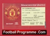 Manchester United v Coventry City 1998 – Treble Season Ticket