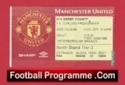 Manchester United v Derby County 1999 – Treble Season Ticket