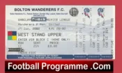 Bolton Wanderers v Manchester United 2002 – Football Ticket