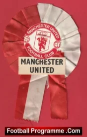 Manchester United Old Football Rosette 1970s Man Utd