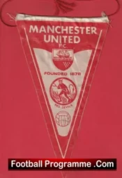 Manchester United Pennant Flag Man Utd 1970s