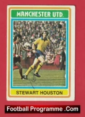 Manchester United Stewart Houston Autograph Signed Football Card Man Utd