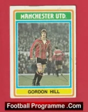 Manchester United Gordon Hill Autographed Signed Football Card Man Utd