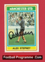 Manchester United Alex Stepney Autograph Signed Football Card Man Utd