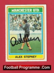 Manchester United Alex Stepney Autograph Signed Football Card Man Utd
