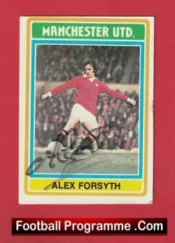 Manchester United Alex Forsyth Autograph Signed Football Card Man Utd