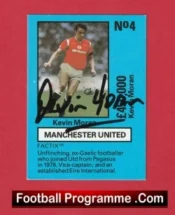 Manchester United Kevin Moran Autograph Signed Football Card Man Utd