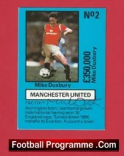 Manchester United Mike Duxbury Autograph Signed Football Card Man Utd