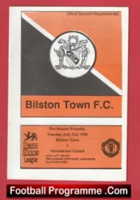 Bilston Town v Manchester United 1990 – Pre Season Match