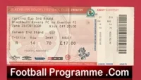 Blackburn Rovers v Everton 2008 – Football Ticket