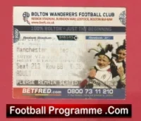 Bolton Wanderers v Manchester United 2000’s ? – Football Ticket