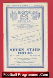 Brighton Hove Albion v Swindon Town 1952